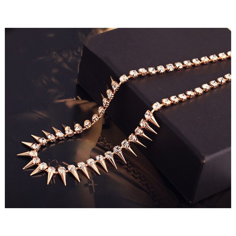 Wholesale New Fashion Collares Jewelry Style Vintage Necklaces Rivet zircon Punk Accessories Women Choker Necklace VGN018 4