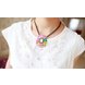Wholesale Fashion Crystal Necklaces Colorful Crystal Gem Flower Bead Pendant Statement Necklace Choker Collar Necklace for Women VGN022 2 small
