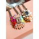 Wholesale Fashion Crystal Necklaces Colorful Crystal Gem Flower Bead Pendant Statement Necklace Choker Collar Necklace for Women VGN022 3 small