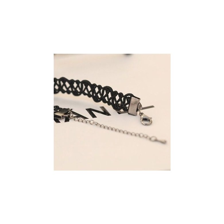 Wholesale Punk Style Lace Choker Long Black Choker Collar Necklace Pendant Jewelry Women Party gift VGN023 0