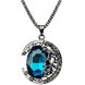 Wholesale Retro circle Hollowed out  sapphire crystal Pendants Necklace For Women Wedding Birthday Gift Jewelry VGN028 0 small