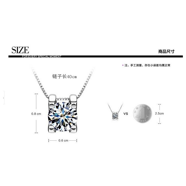 Wholesale Luxury Female Crystal Zircon Stone Necklace Cute Small square Pendants blink Necklaces For Women VGN037 0