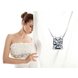 Wholesale Luxury Female Crystal Zircon Stone Necklace Cute Small square Pendants blink Necklaces For Women VGN037 4 small