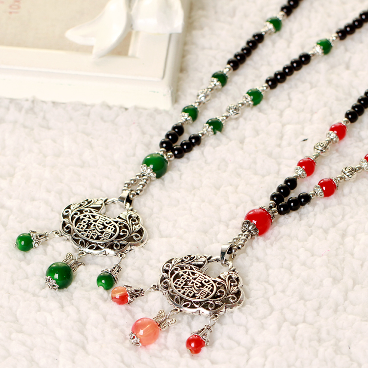 Wholesale Chinese Ethnic fashion pendant vintage Buddha necklace for women Bohemian tassel retro wholesale jewelry VGN039 2