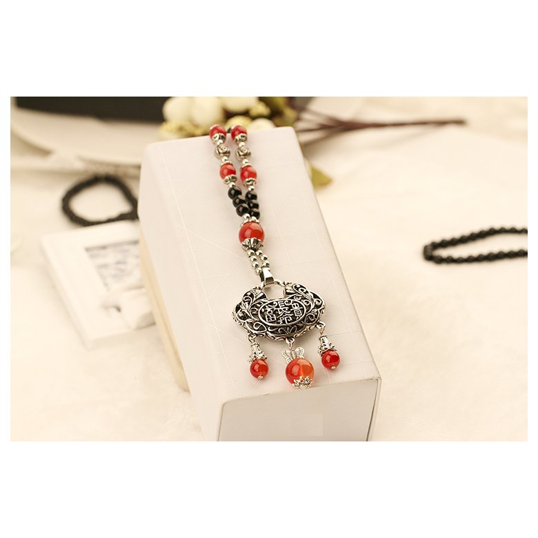 Wholesale Chinese Ethnic fashion pendant vintage Buddha necklace for women Bohemian tassel retro wholesale jewelry VGN039 3