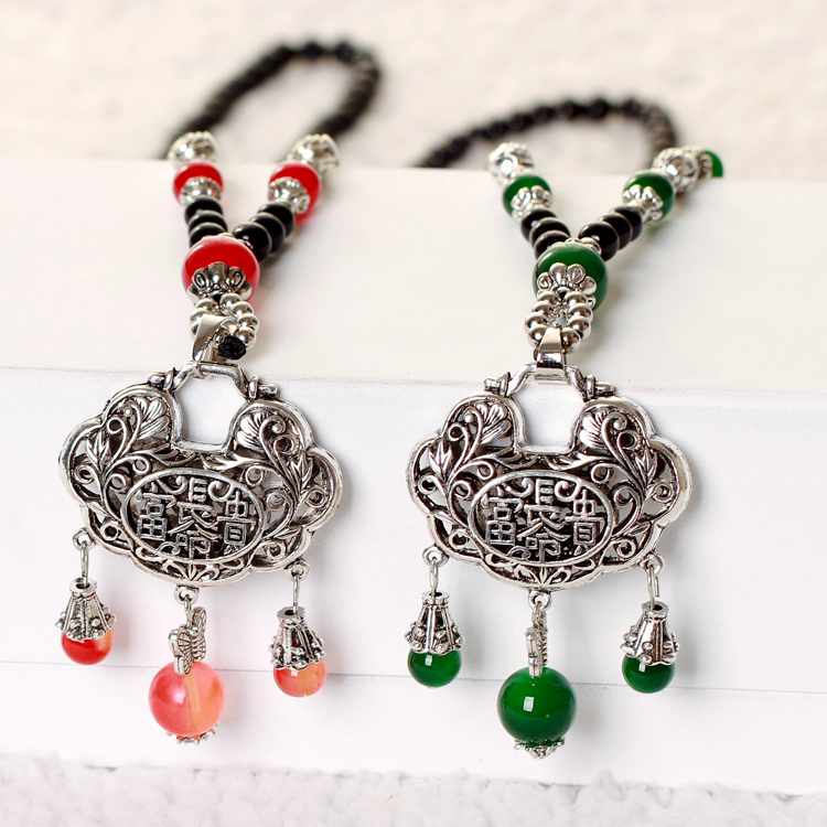 Wholesale Chinese Ethnic fashion pendant vintage Buddha necklace for women Bohemian tassel retro wholesale jewelry VGN039 5