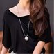 Wholesale Fashion Modern Girl Bird's Nest Large Round Simulated-Pearl Long Drop Necklace & Pendants Jewelry For Women Souvenir Party Gift VGN047 1 small
