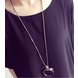 Wholesale Multilayer Circle Pendant Necklace Dangle Black Long Chain Statement Jewelry For Women VGN049 4 small