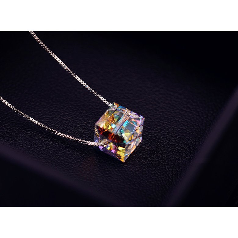 Wholesale jewelry 925 Sterling Silver Necklace Crystal From Swarovski Fashion Elegant Party Engagement Gift VGN050 4