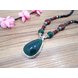 Wholesale Vintage Ethnic Strand Resin Long Necklace for Women New Gourd Pendant Sweater Chain Fashion Boho High-end Blue Neck Accessories VGN054 2 small