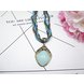 Wholesale New Bohemian Pendant Necklace Vintage Rhombus Crystal Pendant Bohemia Style Multilayer Chain Handmade Retro Necklace  VGN064 2 small