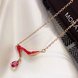 Wholesale Fashion High Quality cute Red High Heels Pendant Drop crystal necklace beach holiday gift VGN065 0 small
