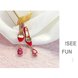 Wholesale Fashion High Quality cute Red High Heels Pendant Drop crystal necklace beach holiday gift VGN065 3 small