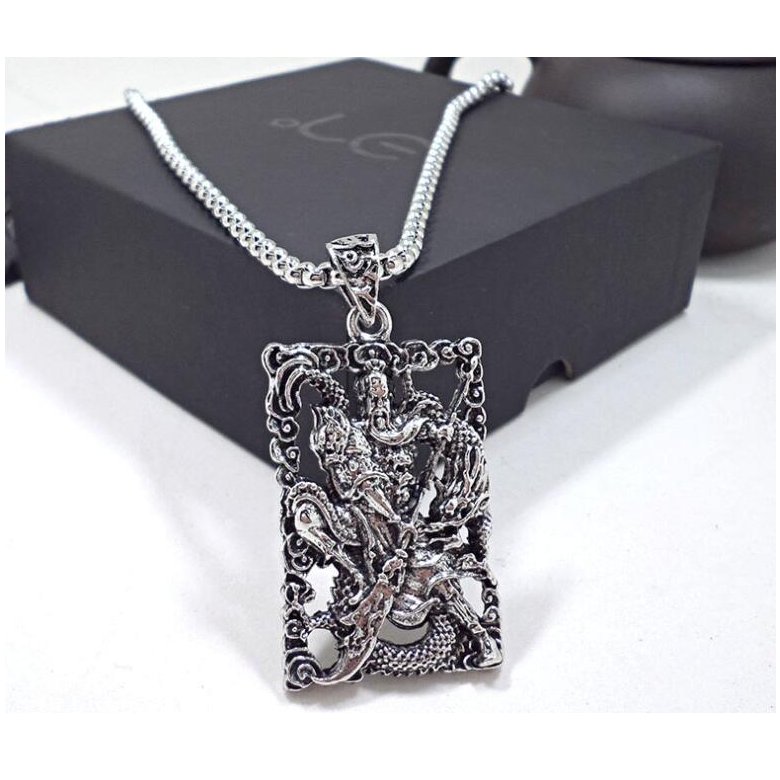 Wholesale 2020 Western Vintage Hip-hop Plain Pendant Necklace Stainless Steel Alloy Pendant Necklace Trendy Male Jewelry VGN069 4