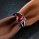 Wholesale New Brand Female Rings With Big red Crystal Zircon Love Jewelry Vintage 14KT Black Gold Wedding party Rings For Women TGCZR148 1 small