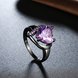 Wholesale Trendy New Brand Female Rings With Big purple Crystal Zircon Love Jewelry Vintage 14KT Black Gold Wedding party Rings For Women TGCZR150 2 small