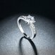 Wholesale Romantic Platinum Round White Cubic Zircon Ring for Women Simple Style Ring Engagement Wedding Gift  TGCZR262 1 small