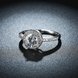 Wholesale Gorgeous round Shape Women Ring Bling Crystal Zircon Dazzling Bridal Ring Wedding Engage Ring TGCZR266 2 small
