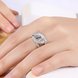 Wholesale Romantic Platinum Round White CZ Ring for Women AAAAA Cubic Zircon Bridal Engagement Wedding Ring Jewelry TGCZR297 4 small