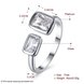 Wholesale Romantic Platinum Ring For Women With white square Dazzling Crystal Cubic Zircon Stone Engagement Rings TGCZR311 0 small