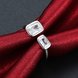 Wholesale Romantic Platinum Ring For Women With white square Dazzling Crystal Cubic Zircon Stone Engagement Rings TGCZR311 3 small