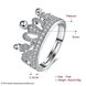 Wholesale New Fashion Promise Crown Rings for Women Crystal Zircon Bridal Party Wedding Jewelry Adjustable Delicate Engagement Ring TGCZR317 0 small
