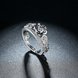 Wholesale New Fashion Promise Crown Rings for Women heart Crystal Zircon Bridal Party Wedding Jewelry Adjustable Delicate Engagement Ring TGCZR326 1 small