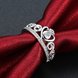 Wholesale New Fashion Promise Crown Rings for Women heart Crystal Zircon Bridal Party Wedding Jewelry Adjustable Delicate Engagement Ring TGCZR326 3 small