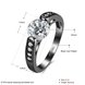 Wholesale Vintage Black Gold Filled round white Zircon Rings for Women Wedding Fashion Jewelry Engagement Ring TGCZR105 0 small