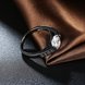 Wholesale Vintage Black Gold Filled round white Zircon Rings for Women Wedding Fashion Jewelry Engagement Ring TGCZR105 3 small