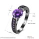 Wholesale Vintage Black Gold Filled purple Zircon Rings for Women Wedding Fashion Jewelry Engagement Ring TGCZR107 0 small