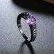 Wholesale Vintage Black Gold Filled purple Zircon Rings for Women Wedding Fashion Jewelry Engagement Ring TGCZR107 2 small