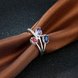 Wholesale Fashion Romantic Platinum Ring Trendy three color Water Drop Oval CZ rings for Party Wedding Gift TGCZR100 3 small