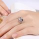 Wholesale Fashion Romantic Platinum Ring Trendy three color Water Drop Oval CZ rings for Party Wedding Gift TGCZR100 4 small