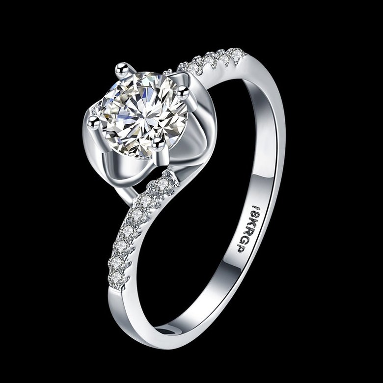 Wholesale Lose money promotion hot sell jewelry from China super shiny zircon platinum wedding party rings for women gift TGCZR393 0