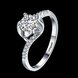 Wholesale Lose money promotion hot sell jewelry from China super shiny zircon platinum wedding party rings for women gift TGCZR393 0 small