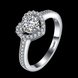 Wholesale Romantic Platinum Love Heart Rings Cubic Zircon Finger Ring for Women Wedding Engagement Crystal Jewelry Gift TGCZR399 0 small