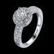 Wholesale Lose money promotion hot sell jewelry from China super shiny zircon platinum wedding party rings for women gift TGCZR410 0 small
