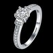 Wholesale Lose money promotion hot sell jewelry from China super shiny zircon platinum wedding party rings for women gift TGCZR417 0 small