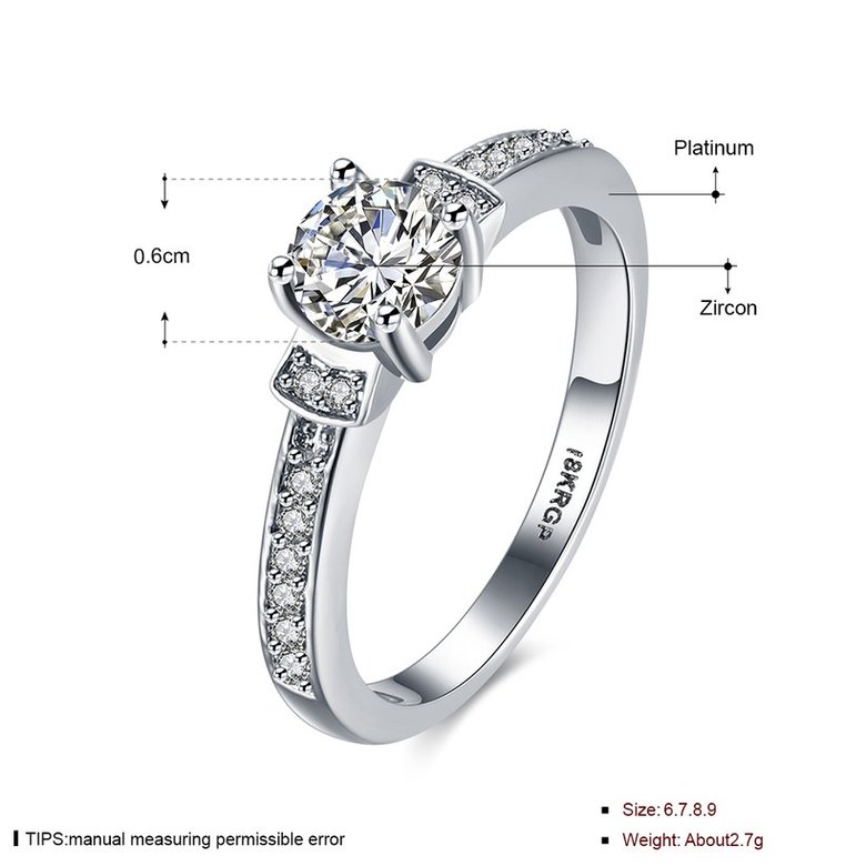 Wholesale Lose money promotion hot sell jewelry from China super shiny zircon platinum wedding party rings for women gift TGCZR417 1