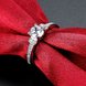 Wholesale Lose money promotion hot sell jewelry from China super shiny zircon platinum wedding party rings for women gift TGCZR417 4 small