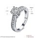 Wholesale Romantic fashion hot sell jewelry from China super shiny zircon platinum wedding party rings for women gift TGCZR419 1 small