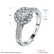 Wholesale Romantic fashion hot sell jewelry from China super shiny zircon platinum wedding party rings for women gift TGCZR420 1 small