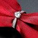 Wholesale Romantic fashion hot sell jewelry from China super shiny zircon platinum wedding party rings for women gift TGCZR422 4 small