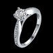 Wholesale  Romantic fashion hot sell jewelry from China super shiny zircon platinum wedding party rings for women gift TGCZR433 0 small