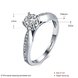 Wholesale  Romantic fashion hot sell jewelry from China super shiny zircon platinum wedding party rings for women gift TGCZR433 1 small