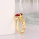 Wholesale Fashion gold ring Charm red Round cz zircon Jewelry Luxury Gold jewelry wholesale 18K Finger Rings For women wedding jewelry TGCZR431 0 small