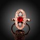 Wholesale Vintage Big Hollow Flower Rings rose Gold red Color oval Zircon Rings For Women wedding party Jewelry TGCZR436 0 small
