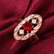 Wholesale Vintage Big Hollow Flower Rings rose Gold red Color oval Zircon Rings For Women wedding party Jewelry TGCZR436 3 small