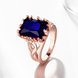 Wholesale wedding rings Classic rose gold big blue Cubic Zirconia Luxury Ladies Party engagement jewelry Mother's Gift TGCZR062 1 small